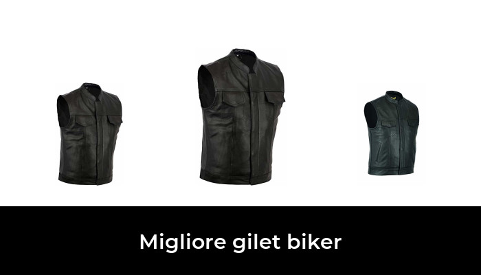 Rrongwn Gilet Da Uomo Nero Classico - Gilet Biker Moto Uomo Con - Foto 3