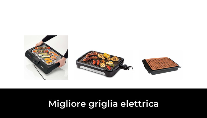 Gotoll Piastra Elettrica 1800w con Rivestimento Antiaderente,2 in 1 Barbecue Elettrico da Tavolo con Termostato e Vaschetta Raccoglitrice 