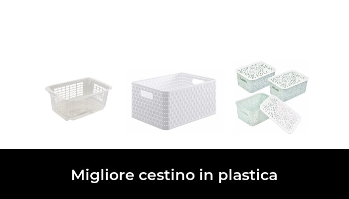 Gitany Cestini Portaoggetti Plastica Confezione da 6 Cesta Medium Cestelli di Stoccaggio