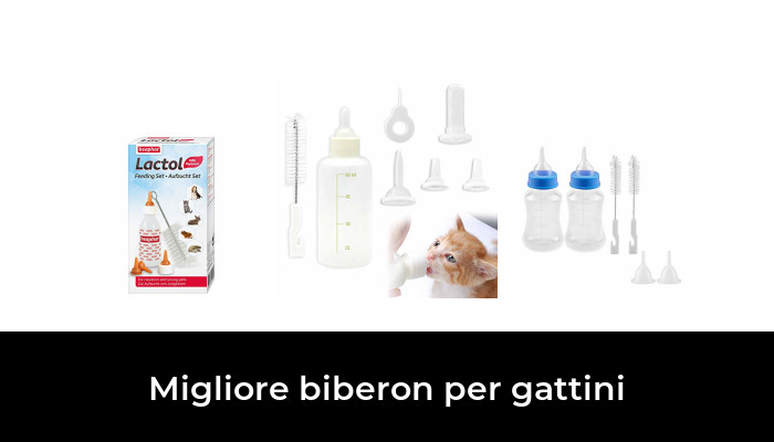 Capezzoli Per Biberon Gattini - 6 Pezzi In Silicone, Piccolo/Medio/Grande, Per Cuccioli