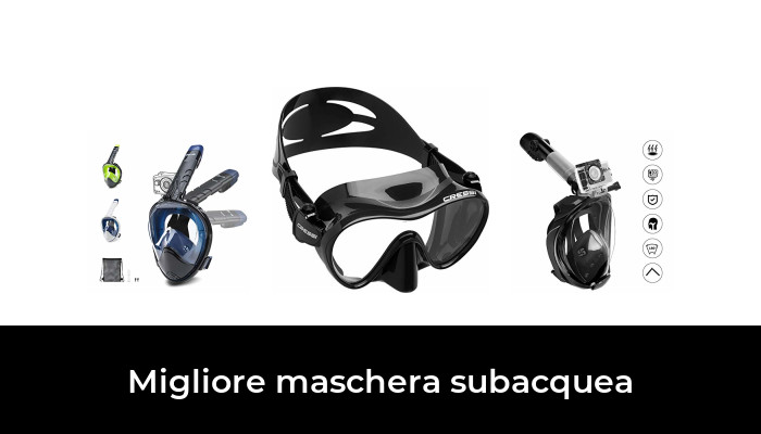 Maschera Subacquea 180/° Visualizza Design Panoramico Anti-Fogging Anti-Leak con Cinghie Regolabili e Tubo per Lo Snorkeling per Adulti e Bimbo ESHOWEE Maschera da Snorkeling