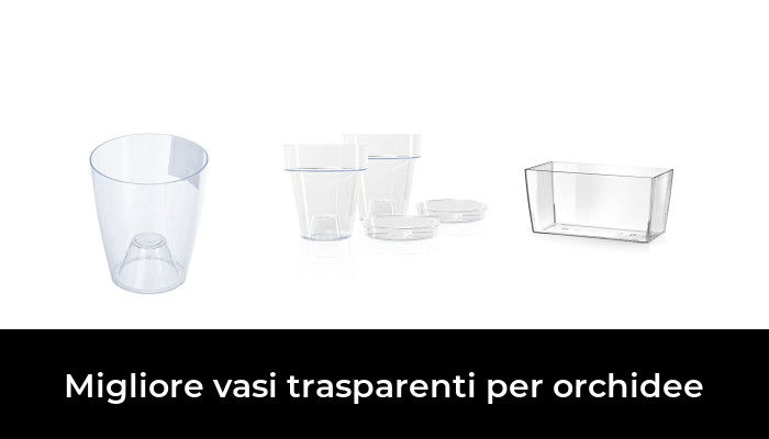 Vaso Trasparente Per Orchidee Con Foro Di Scarico - Confezione Da 10 Pezzi, 12x10,5 Cm - Arca