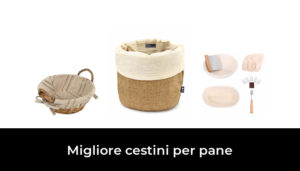 Confezione da 2 cestini ovali in rattan con fodera in lino, 21 cm