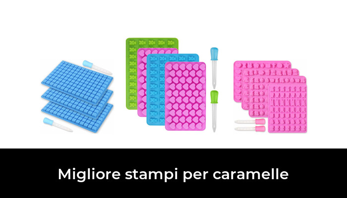 Set Di 3 Stampi In Silicone Per Cioccolatini E Caramelle Gommoose Con Contagocce - 3