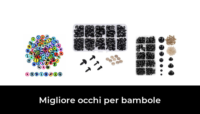 Occhi di Sicurezza, 150pz Occhi per Pupazzi di Plastica 6mm/8mm/9mm/10mm/12mm con 150pz Rondelle
