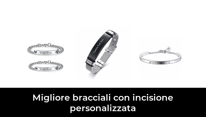 Bracciale Personalizzato PROSTEEL In Acciaio Inossidabile 316L - Donna/Uomo - Incisione Nomi/Frasi - Colori Argento, Oro, Nero, Rosato