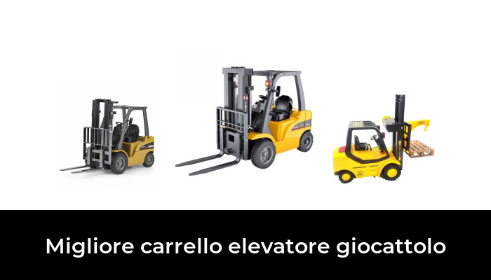 Giocattolo 2 In 1 In Lega: Gru E Carrello Elevatore Con Telecomando Bluetooth Scala 1:64 - Rosso