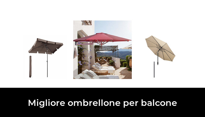 Meinposten Ombrello Parasole Ø 125 cm ringhiere corrimano balcone inkl supporto ombrellone da balcone