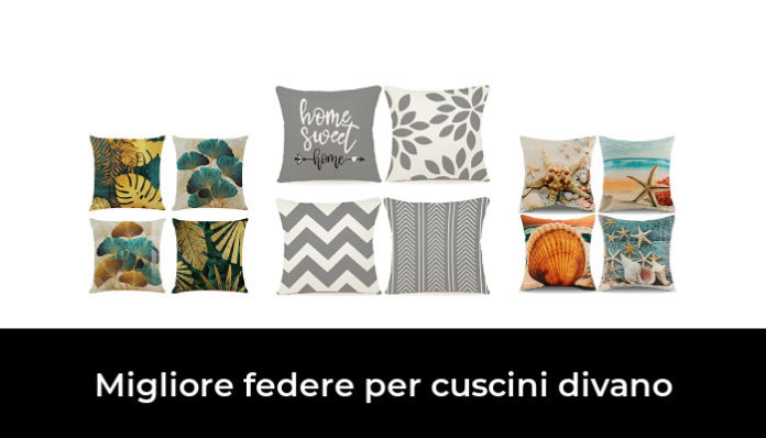 Federe Cuscini Divano Coppia Copricuscino Con Cerniera Tinta Unita 40x40 50x50 e