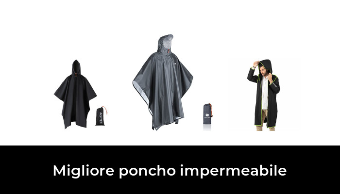 Poncho Impermeabile Vortix 3 In 1 Leggero Per Escursioni E Campeggio – Blu, Taglia Unica