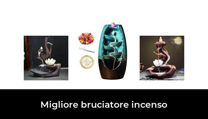 Porta Incenso A Cascata Luna In Ceramica Blu – Bruciatore A Riflusso Con 20 Coni, 30 Bastoncini, Pinzetta E Tappetino – Set Completo Per Relax E Meditazione