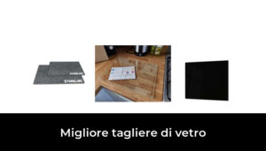 Tagliere in Vetro Temperato 2x40x52 cm con Piedini Antiscivolo Antigraffio Set di 2 Piastre con Stampe Durevole Piccolo Rettangolare Resistente al Calore da Cucina - Testa di cervo